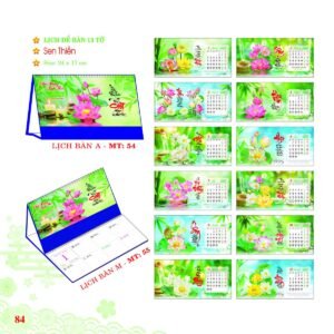 Lịch Để Bàn 2027 MT Mẫu MT55 (24 x 17cm) Ấn Phẩm Quà Tặng Đại Hội & Hội Nghị in logo doanh nghiệp quà tặng Tết tại Quà Tặng Đại Hội VN