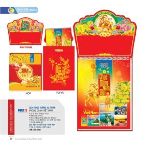 Lịch 52 Tuần 2027 NB Mẫu NB15 (30 x 41cm) Ấn Phẩm Quà Tặng Đại Hội & Hội Nghị in logo doanh nghiệp quà tặng Tết tại Quà Tặng Đại Hội VN