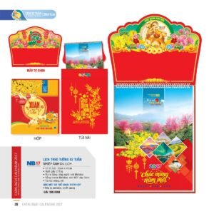 Lịch 52 Tuần 2027 NB Mẫu NB17 (30 x 41cm) Ấn Phẩm Quà Tặng Đại Hội & Hội Nghị in logo doanh nghiệp quà tặng Tết tại Quà Tặng Đại Hội VN
