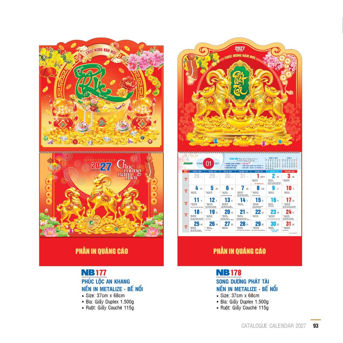 Lịch Bìa Treo 2027 NB Mẫu NB177 (29 x 41 cm) Ấn Phẩm Quà Tặng Đại Hội & Hội Nghị Lịch Bìa Treo 2027 NB Mẫu NB177 (29 x 41 cm) Ấn Phẩm Quà Tặng Đại Hội & Hội Nghị in logo doanh nghiệp quà tặng Tết tại Quà Tặng Đại Hội VN