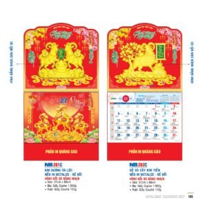 Lịch Bìa Treo 2027 NB Mẫu NB201C (29 x 41 cm) Ấn Phẩm Quà Tặng Đại Hội & Hội Nghị in logo doanh nghiệp quà tặng Tết tại Quà Tặng Đại Hội VN