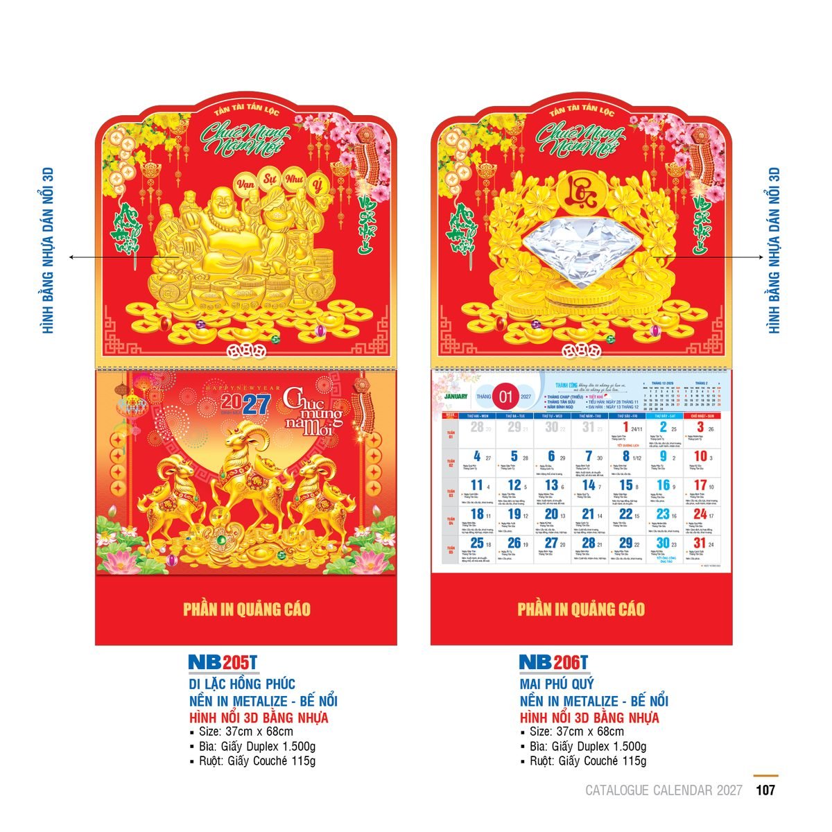 Lịch Bìa Treo 2027 NB Mẫu NB205T (29 x 41 cm) Ấn Phẩm Quà Tặng Đại Hội & Hội Nghị Lịch Bìa Treo 2027 NB Mẫu NB205T (29 x 41 cm) Ấn Phẩm Quà Tặng Đại Hội & Hội Nghị in logo doanh nghiệp quà tặng Tết tại Quà Tặng Đại Hội VN