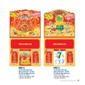 Lịch Treo Tường Lò Xo 2027 NB Mẫu NB214 (40 x 60 cm) Ấn Phẩm Quà Tặng Đại Hội & Hội Nghị in logo doanh nghiệp quà tặng Tết tại Quà Tặng Đại Hội VN