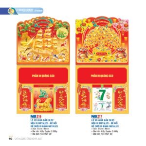 Lịch Treo Tường Lò Xo 2027 NB Mẫu NB217 (37 x 68cm) Ấn Phẩm Quà Tặng Đại Hội & Hội Nghị in logo doanh nghiệp quà tặng Tết tại Quà Tặng Đại Hội VN