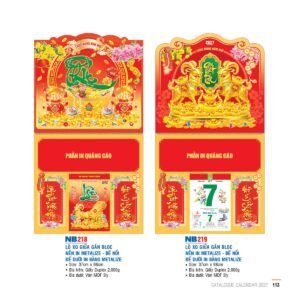 Lịch Treo Tường Lò Xo 2027 NB Mẫu NB218 (40 x 60 cm) Ấn Phẩm Quà Tặng Đại Hội & Hội Nghị in logo doanh nghiệp quà tặng Tết tại Quà Tặng Đại Hội VN