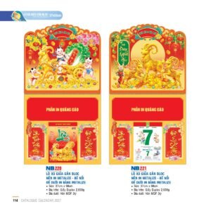 Lịch Treo Tường Lò Xo 2027 NB Mẫu NB220 (37 x 68cm) Ấn Phẩm Quà Tặng Đại Hội & Hội Nghị in logo doanh nghiệp quà tặng Tết tại Quà Tặng Đại Hội VN