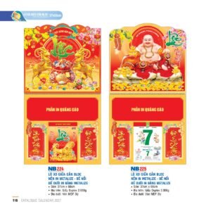 Lịch Treo Tường Lò Xo 2027 NB Mẫu NB224 (37 x 68cm) Ấn Phẩm Quà Tặng Đại Hội & Hội Nghị in logo doanh nghiệp quà tặng Tết tại Quà Tặng Đại Hội VN