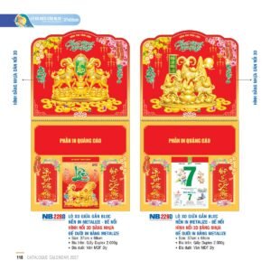 Lịch Treo Tường Lò Xo 2027 NB Mẫu NB228D (37 x 68cm) Ấn Phẩm Quà Tặng Đại Hội & Hội Nghị in logo doanh nghiệp quà tặng Tết tại Quà Tặng Đại Hội VN