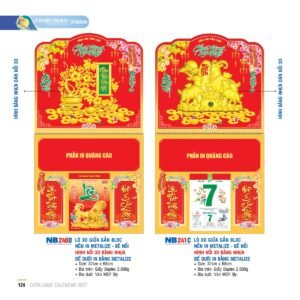 Lịch Treo Tường Lò Xo 2027 NB Mẫu NB240D (37 x 68cm) Ấn Phẩm Quà Tặng Đại Hội & Hội Nghị in logo doanh nghiệp quà tặng Tết tại Quà Tặng Đại Hội VN