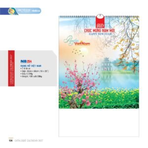 Lịch Treo Tường Lò Xo 2027 NB Mẫu NB254 (40 x 60 cm) Ấn Phẩm Quà Tặng Đại Hội & Hội Nghị in logo doanh nghiệp quà tặng Tết tại Quà Tặng Đại Hội VN