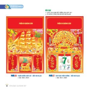 Lịch Bìa Treo 2027 NB Mẫu NB26 (40 x 60cm) Ấn Phẩm Quà Tặng Đại Hội & Hội Nghị in logo doanh nghiệp quà tặng Tết tại Quà Tặng Đại Hội VN