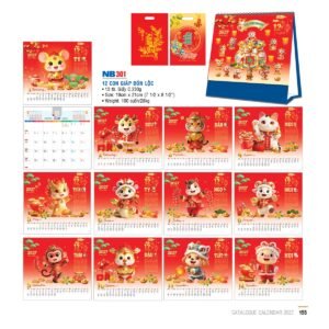 Lịch Bloc 2027 NB Mẫu NB301 (31 x 202 cm) Ấn Phẩm Quà Tặng Đại Hội & Hội Nghị in logo doanh nghiệp quà tặng Tết tại Quà Tặng Đại Hội VN