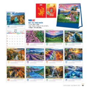 Lịch Bloc 2027 NB Mẫu NB307 (29 x 41 cm) Ấn Phẩm Quà Tặng Đại Hội & Hội Nghị in logo doanh nghiệp quà tặng Tết tại Quà Tặng Đại Hội VN