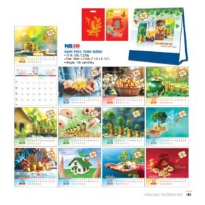 Lịch Bloc 2027 NB Mẫu NB309 (31 x 202 cm) Ấn Phẩm Quà Tặng Đại Hội & Hội Nghị in logo doanh nghiệp quà tặng Tết tại Quà Tặng Đại Hội VN