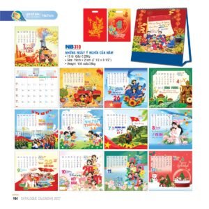 Lịch Bloc 2027 NB Mẫu NB310 (19 x 21cm) Ấn Phẩm Quà Tặng Đại Hội & Hội Nghị in logo doanh nghiệp quà tặng Tết tại Quà Tặng Đại Hội VN