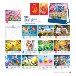 Lịch Bloc 2027 NB Mẫu NB311 (29 x 41 cm) Ấn Phẩm Quà Tặng Đại Hội & Hội Nghị in logo doanh nghiệp quà tặng Tết tại Quà Tặng Đại Hội VN