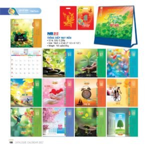 Lịch Bloc 2027 NB Mẫu NB312 (19 x 21cm) Ấn Phẩm Quà Tặng Đại Hội & Hội Nghị in logo doanh nghiệp quà tặng Tết tại Quà Tặng Đại Hội VN