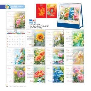 Lịch Bloc 2027 NB Mẫu NB317 (13  x  10 cm) Ấn Phẩm Quà Tặng Đại Hội & Hội Nghị in logo doanh nghiệp quà tặng Tết tại Quà Tặng Đại Hội VN