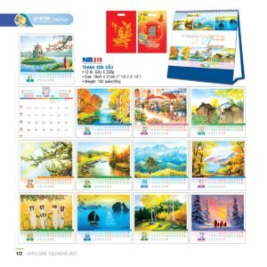 Lịch Bloc 2027 NB Mẫu NB319 (19 x 21cm) Ấn Phẩm Quà Tặng Đại Hội & Hội Nghị in logo doanh nghiệp quà tặng Tết tại Quà Tặng Đại Hội VN