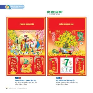 Lịch Bìa Treo 2027 NB Mẫu NB32 (40 x 60cm) Ấn Phẩm Quà Tặng Đại Hội & Hội Nghị in logo doanh nghiệp quà tặng Tết tại Quà Tặng Đại Hội VN