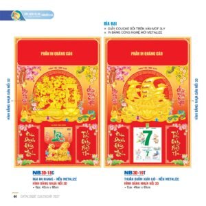 Lịch Bìa Treo 2027 NB Mẫu NB3D19T (40 x 60cm) Ấn Phẩm Quà Tặng Đại Hội & Hội Nghị in logo doanh nghiệp quà tặng Tết tại Quà Tặng Đại Hội VN