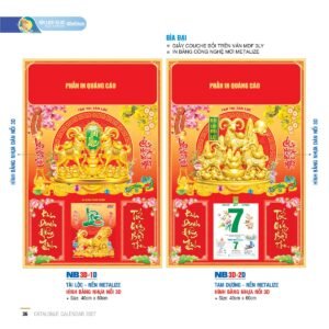 Lịch Bìa Treo 2027 NB Mẫu NB3D2D (40 x 60cm) Ấn Phẩm Quà Tặng Đại Hội & Hội Nghị in logo doanh nghiệp quà tặng Tết tại Quà Tặng Đại Hội VN