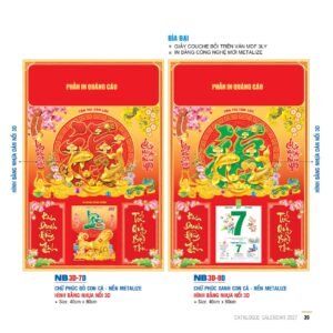 Lịch Bìa Treo 2027 NB Mẫu NB3D7D (29 x 41 cm) Ấn Phẩm Quà Tặng Đại Hội & Hội Nghị in logo doanh nghiệp quà tặng Tết tại Quà Tặng Đại Hội VN