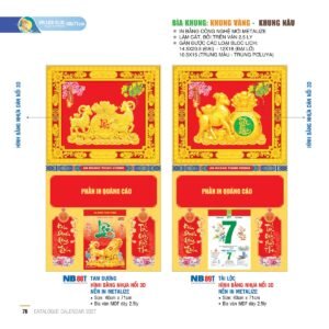Lịch Bìa Treo 2027 NB Mẫu NB89T (40 x 71cm) Ấn Phẩm Quà Tặng Đại Hội & Hội Nghị in logo doanh nghiệp quà tặng Tết tại Quà Tặng Đại Hội VN
