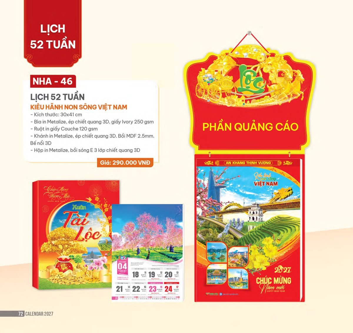Lịch 52 Tuần 2027 NHA Mẫu NHA46 (30 x 41cm) Ấn Phẩm Quà Tặng Đại Hội & Hội Nghị Lịch 52 Tuần 2027 NHA Mẫu NHA46 (30 x 41cm) Ấn Phẩm Quà Tặng Đại Hội & Hội Nghị in logo doanh nghiệp quà tặng Tết tại Quà Tặng Đại Hội VN