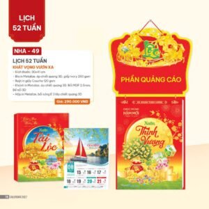 Lịch 52 Tuần 2027 NHA Mẫu NHA49 (30 x 41cm) Ấn Phẩm Quà Tặng Đại Hội & Hội Nghị in logo doanh nghiệp quà tặng Tết tại Quà Tặng Đại Hội VN