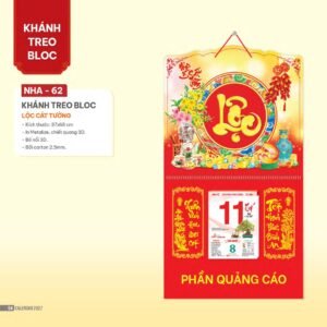 Lịch Bloc 2027 NHA Mẫu NHA62 (37 x 68cm) Ấn Phẩm Quà Tặng Đại Hội & Hội Nghị in logo doanh nghiệp quà tặng Tết tại Quà Tặng Đại Hội VN