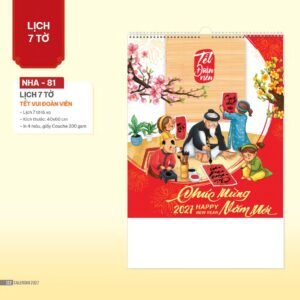 Lịch Bloc 2027 NHA Mẫu NHA81 (29 x 41 cm) Ấn Phẩm Quà Tặng Đại Hội & Hội Nghị in logo doanh nghiệp quà tặng Tết tại Quà Tặng Đại Hội VN