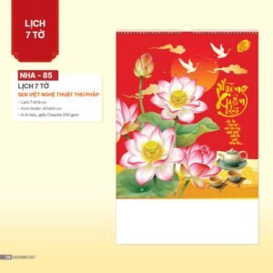 Lịch Treo Tường Lò Xo 2027 NHA Mẫu NHA85 (40 x 60cm) Ấn Phẩm Quà Tặng Đại Hội & Hội Nghị in logo doanh nghiệp quà tặng Tết tại Quà Tặng Đại Hội VN