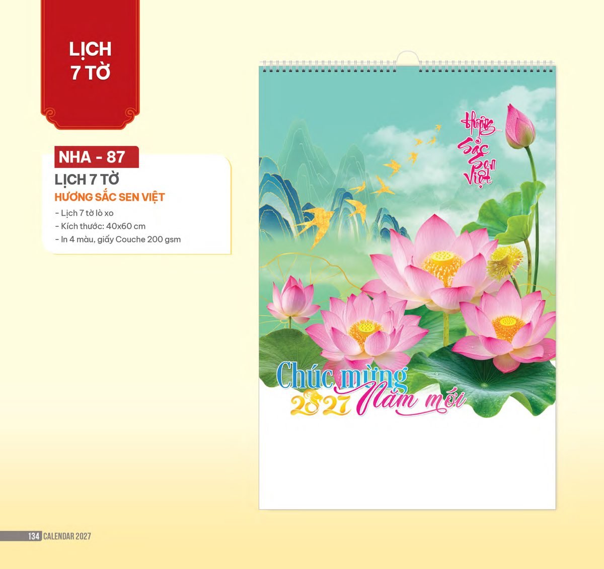 Lịch Treo Tường Lò Xo 2027 NHA Mẫu NHA87 (40 x 60cm) Ấn Phẩm Quà Tặng Đại Hội & Hội Nghị Lịch Treo Tường Lò Xo 2027 NHA Mẫu NHA87 (40 x 60cm) Ấn Phẩm Quà Tặng Đại Hội & Hội Nghị in logo doanh nghiệp quà tặng Tết tại Quà Tặng Đại Hội VN