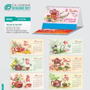 Lịch Để Bàn 2027 NH Mẫu NH6465 (24 x 16cm) Ấn Phẩm Quà Tặng Đại Hội & Hội Nghị in logo doanh nghiệp quà tặng Tết tại Quà Tặng Đại Hội VN