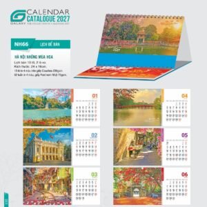 Lịch Để Bàn 2027 NH Mẫu NH66 (24 x 16cm) Ấn Phẩm Quà Tặng Đại Hội & Hội Nghị in logo doanh nghiệp quà tặng Tết tại Quà Tặng Đại Hội VN