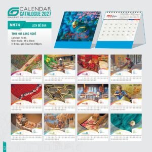 Lịch Để Bàn 2027 NH Mẫu NH74 (18 x 20cm) Ấn Phẩm Quà Tặng Đại Hội & Hội Nghị in logo doanh nghiệp quà tặng Tết tại Quà Tặng Đại Hội VN