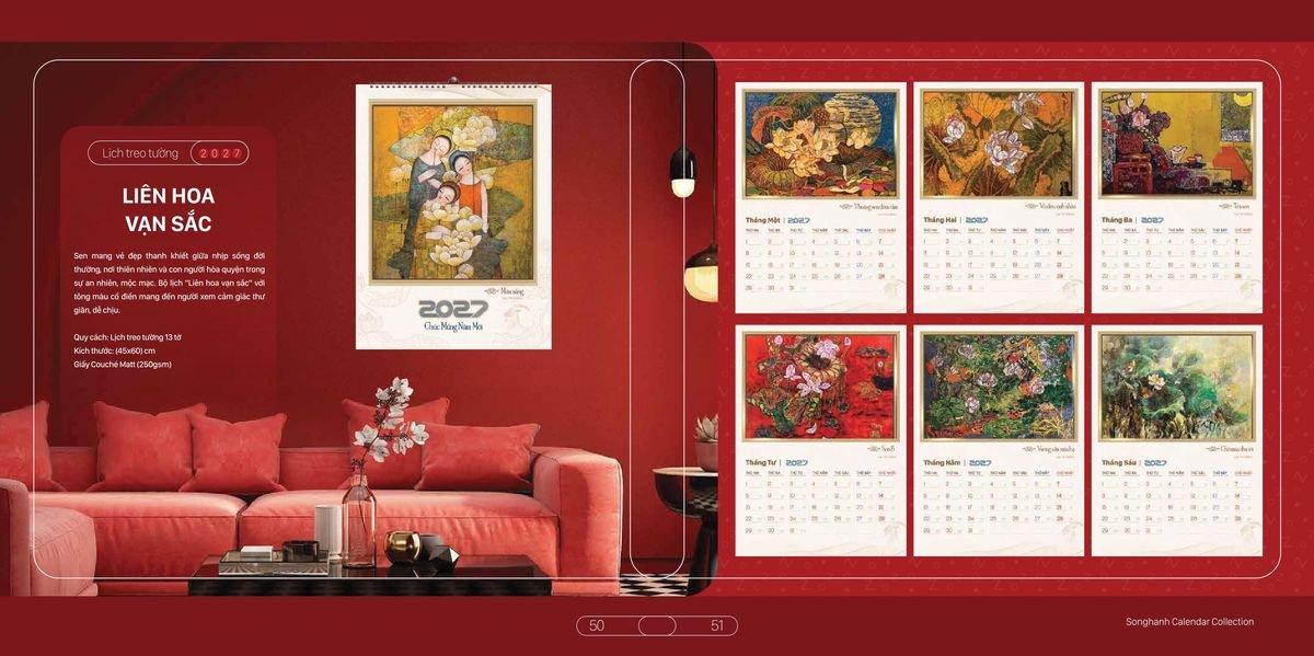 Lịch Bloc Cao Cấp SH 2027 SH20 Ấn Phẩm Quà Tặng Đại Hội & Hội Nghị