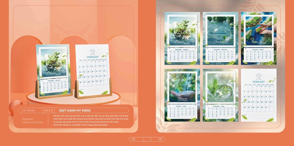 Lịch Bloc Cao Cấp SH 2027 SH29 Ấn Phẩm Quà Tặng Đại Hội & Hội Nghị