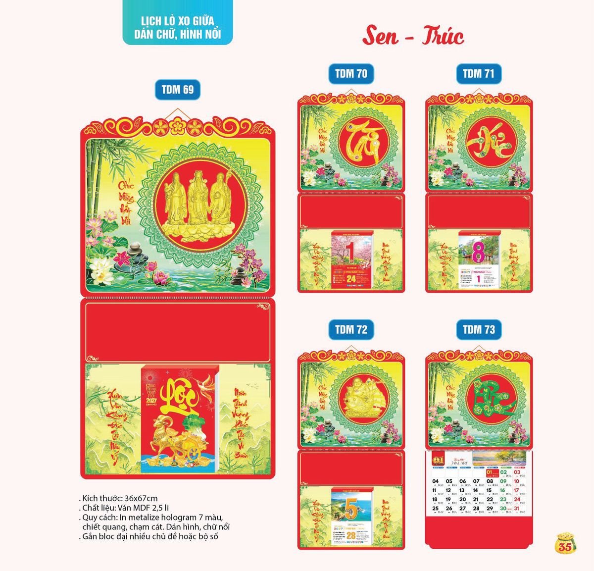 Lịch Bloc Siêu Cực Đại 2027 TDM32 Ấn Phẩm Quà Tặng Đại Hội & Hội Nghị