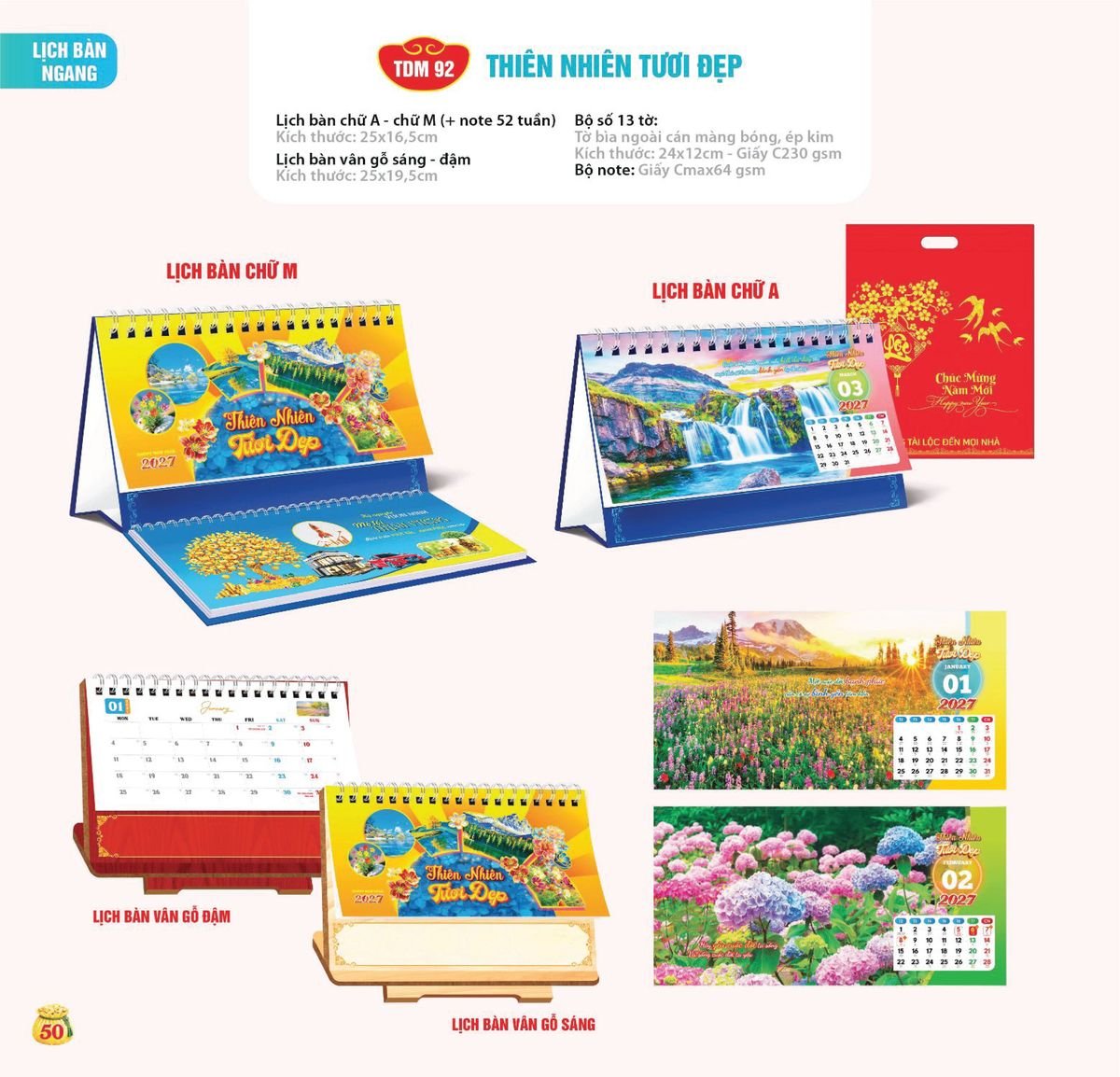 Lịch Bloc Siêu Cực Đại 2027 TDM47 Ấn Phẩm Quà Tặng Đại Hội & Hội Nghị