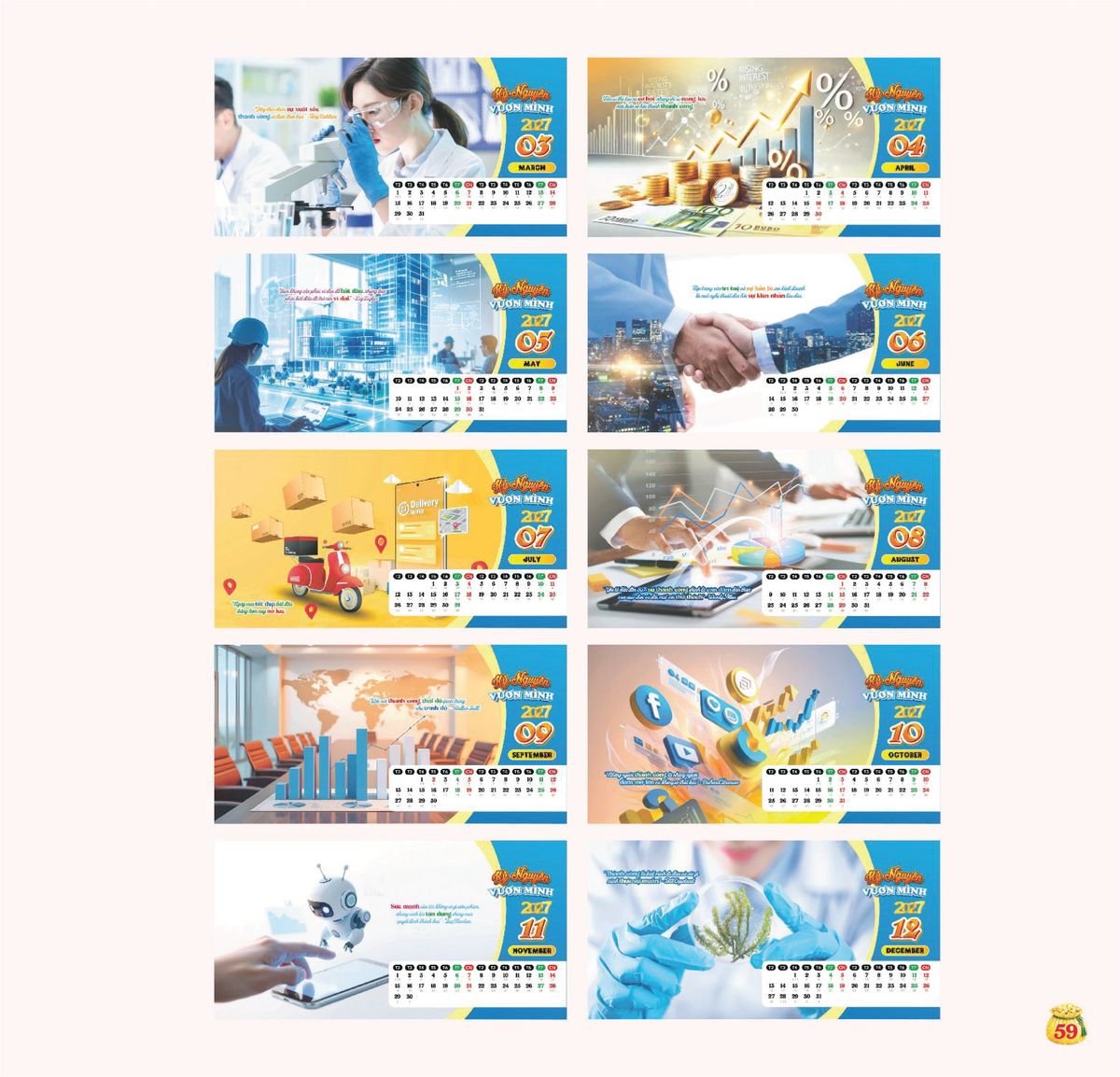 Lịch Bloc Siêu Cực Đại 2027 TDM57 Ấn Phẩm Quà Tặng Đại Hội & Hội Nghị