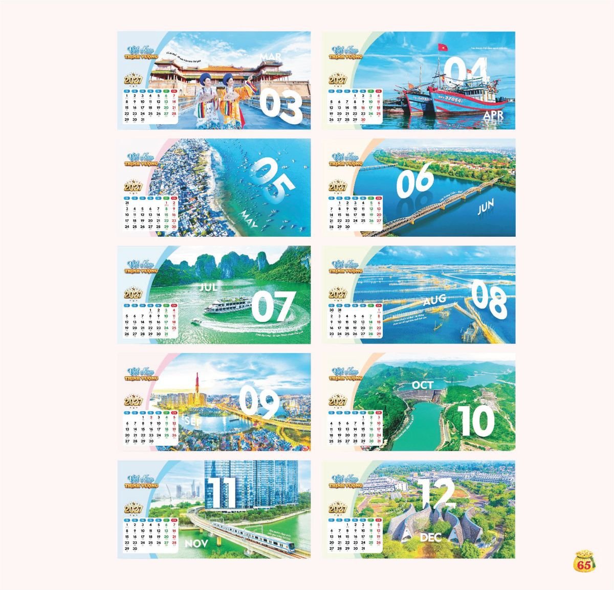 Lịch Bloc Siêu Cực Đại 2027 TDM62 Ấn Phẩm Quà Tặng Đại Hội & Hội Nghị