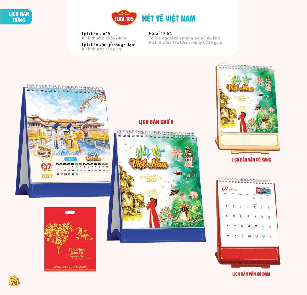 Lịch Bloc Siêu Cực Đại 2027 TDM73 Ấn Phẩm Quà Tặng Đại Hội & Hội Nghị
