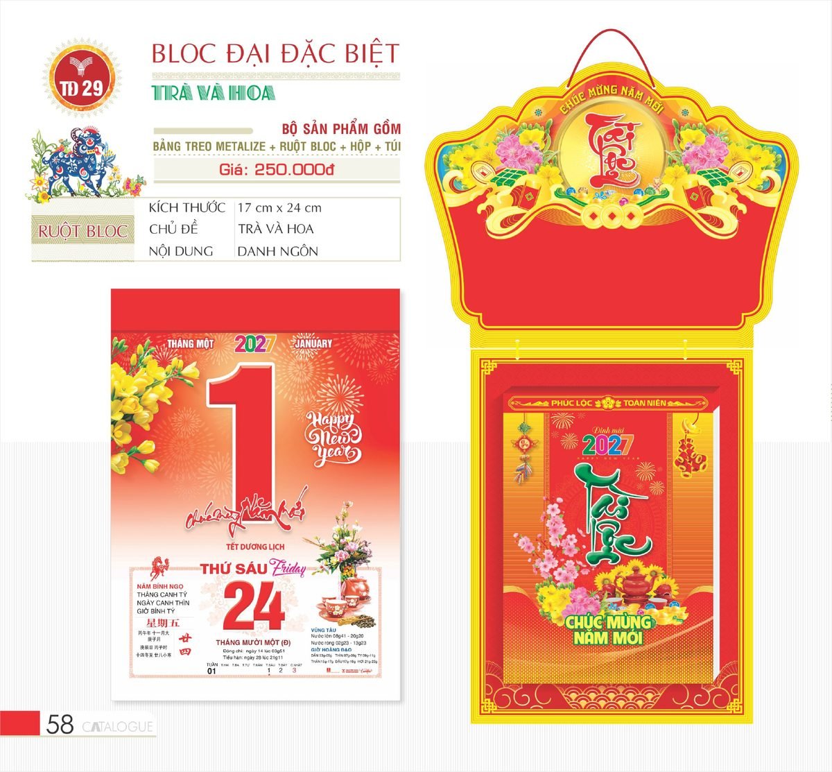 Lịch Bloc Đại Đặc Biệt 2027 TD Mẫu TD29 (29 x 41 cm) Ấn Phẩm Quà Tặng Đại Hội & Hội Nghị Lịch Bloc Đại Đặc Biệt 2027 TD Mẫu TD29 (29 x 41 cm) Ấn Phẩm Quà Tặng Đại Hội & Hội Nghị in logo doanh nghiệp quà tặng Tết tại Quà Tặng Đại Hội VN