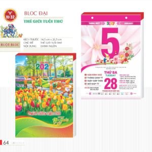 Lịch Bloc 2027 TD Mẫu TD32 (29 x 41 cm) Ấn Phẩm Quà Tặng Đại Hội & Hội Nghị in logo doanh nghiệp quà tặng Tết tại Quà Tặng Đại Hội VN