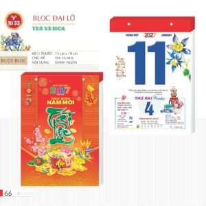 Lịch Bloc 2027 TD Mẫu TD33 (29 x 41 cm) Ấn Phẩm Quà Tặng Đại Hội & Hội Nghị in logo doanh nghiệp quà tặng Tết tại Quà Tặng Đại Hội VN