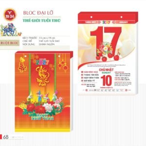 Lịch Bloc 2027 TD Mẫu TD34 (29 x 41 cm) Ấn Phẩm Quà Tặng Đại Hội & Hội Nghị in logo doanh nghiệp quà tặng Tết tại Quà Tặng Đại Hội VN