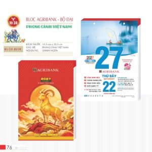 Lịch Bloc 2027 TD Mẫu TD38 (29 x 41 cm) Ấn Phẩm Quà Tặng Đại Hội & Hội Nghị in logo doanh nghiệp quà tặng Tết tại Quà Tặng Đại Hội VN