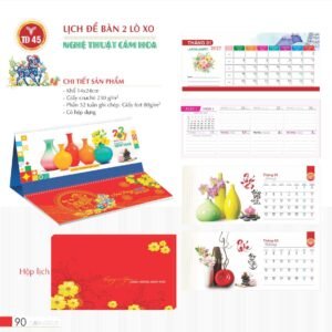 Lịch Để Bàn 2027 TD Mẫu TD45 (14 x 24cm) Ấn Phẩm Quà Tặng Đại Hội & Hội Nghị in logo doanh nghiệp quà tặng Tết tại Quà Tặng Đại Hội VN